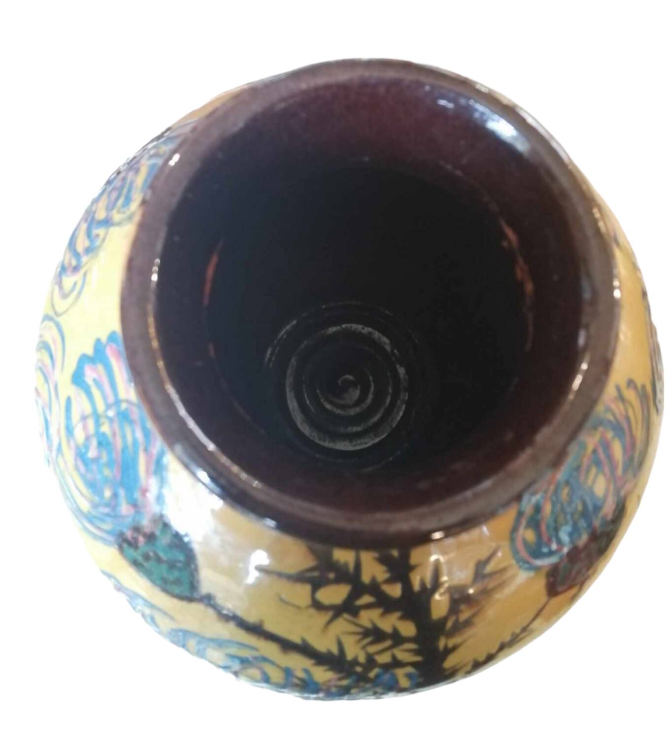 Art Deco vase Émile Simonod glazed terracotta