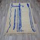 Handmade wool beni ouraine rug size 150 x 250 cm