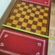 Louis Philippe style chess table and chess game with leather and wood tablets