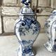 Pair of Delft-style earthenware vases, 20th century