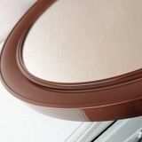 Round brown mirror plastic 80 years diameter 35cm