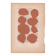 Painting on book page - B138 col. terracotta signed Eawy