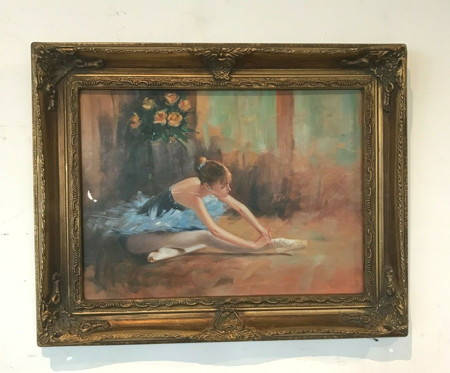 " La Danseuse étoile " Huile sur panneau de bois XX siècle