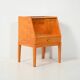 Vintage scandinavian bedside table in birch burl