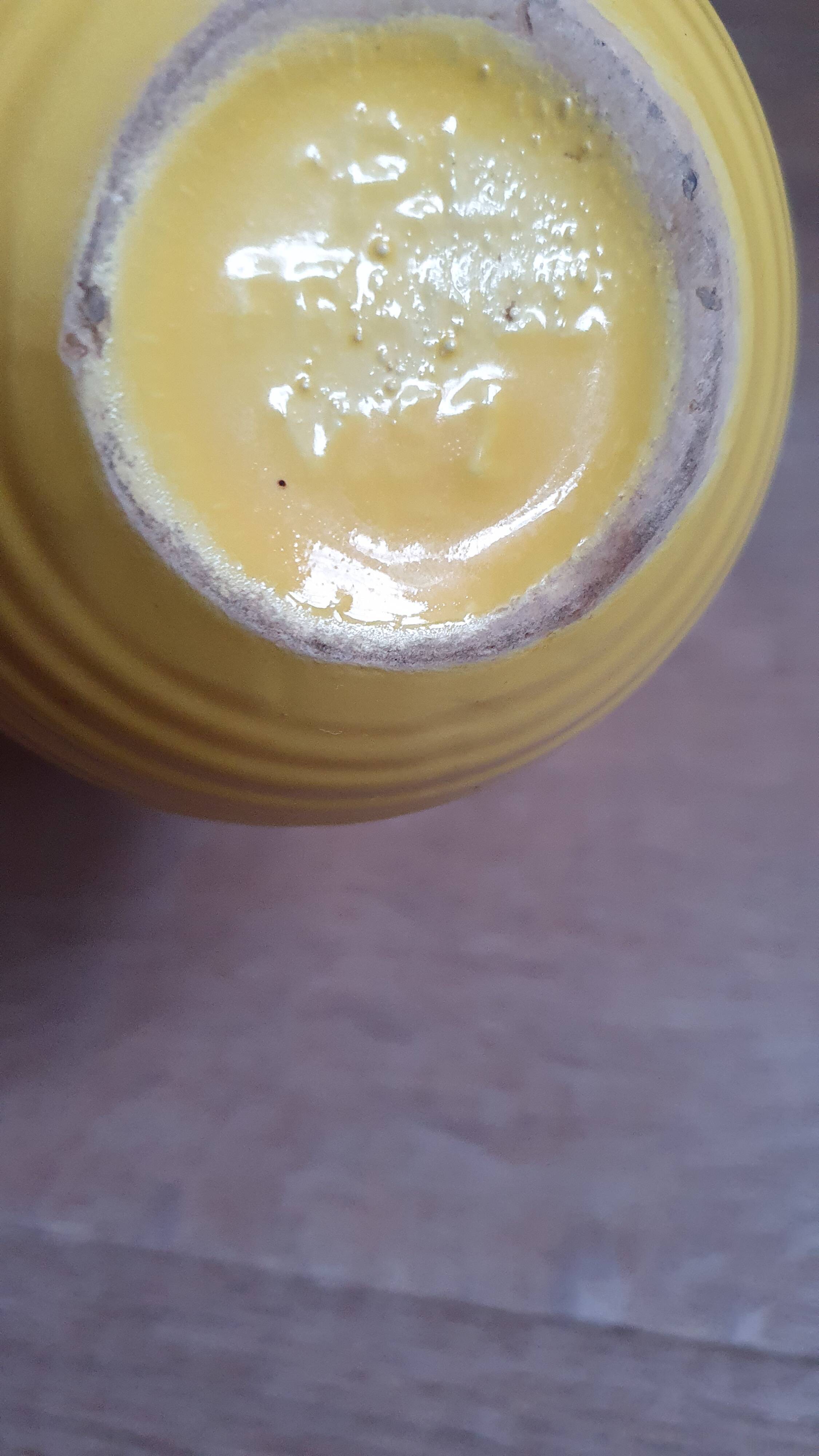 Poët Laval yellow curry porcelain ball vase- LPR22055