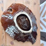 Vintage Vallauris style empty pocket fruit bowl