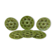 6 oyster plates Proceram vintage Green color