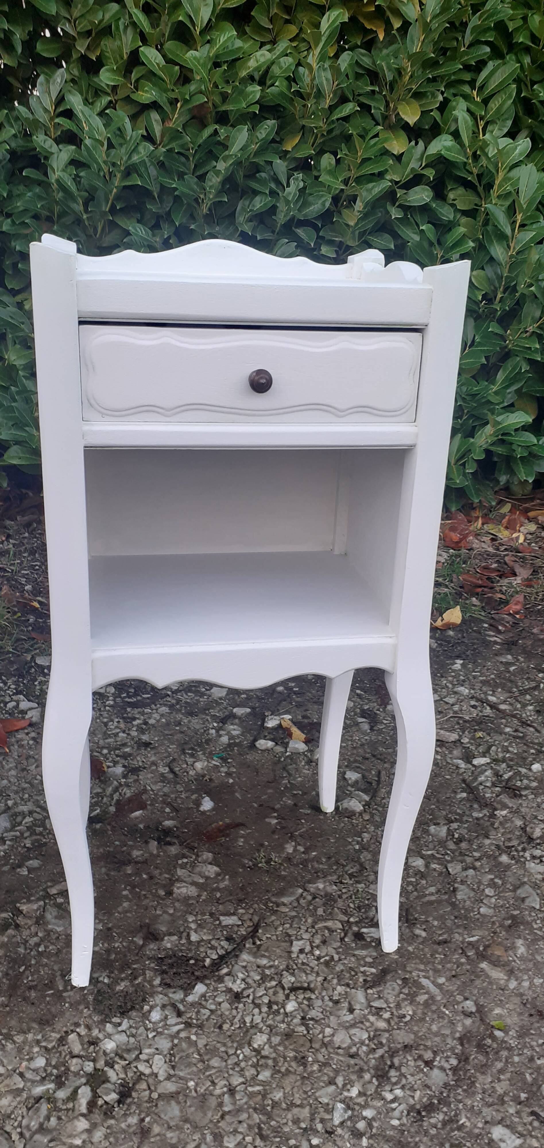 Paires de chevets 1 tiroir 1 niche blanc