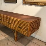 Vintage rattan sideboard circa 1960