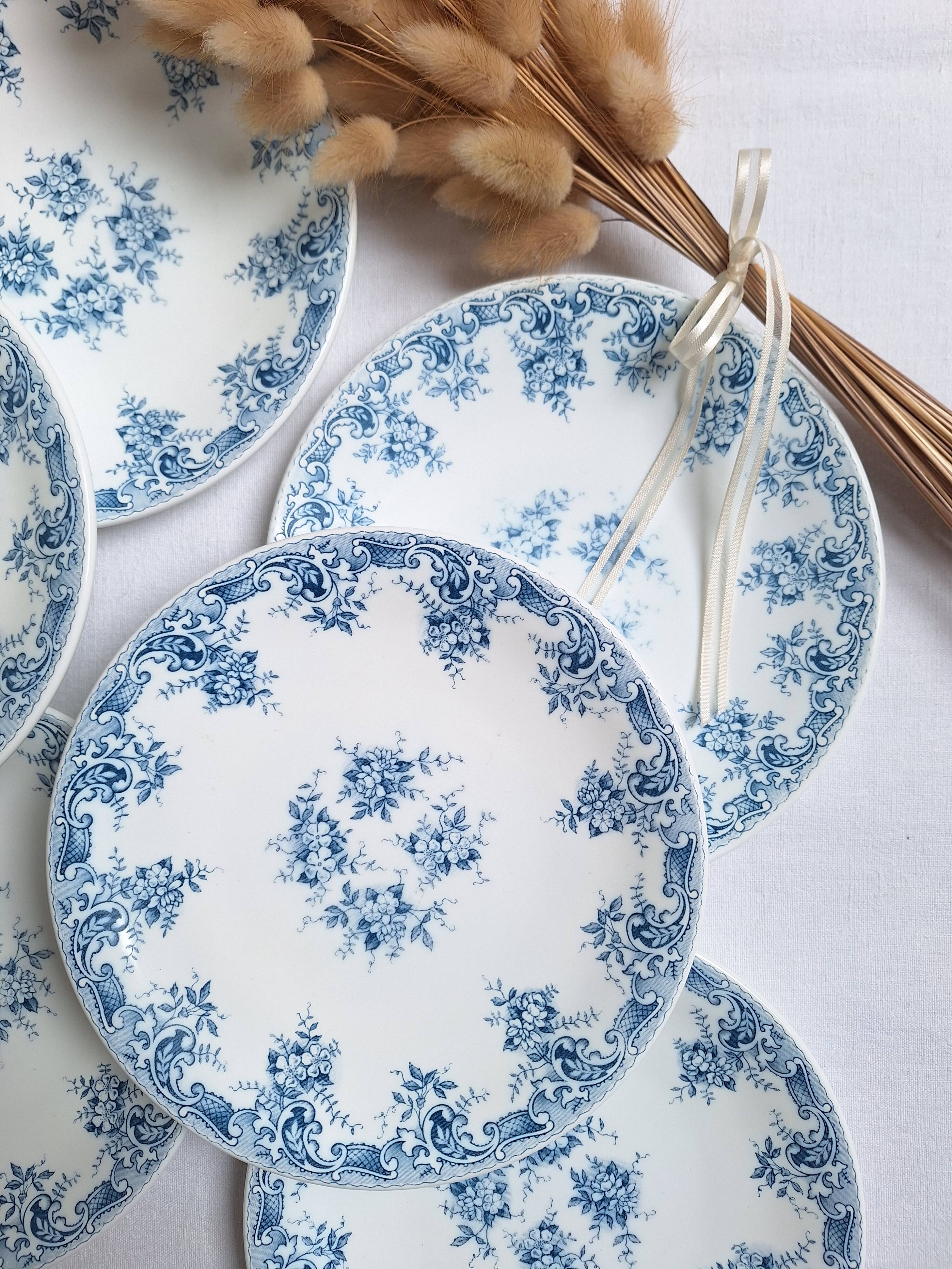 Rivanel blue dessert plates