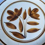 Longchamp stoneware chocolate flower plate duo