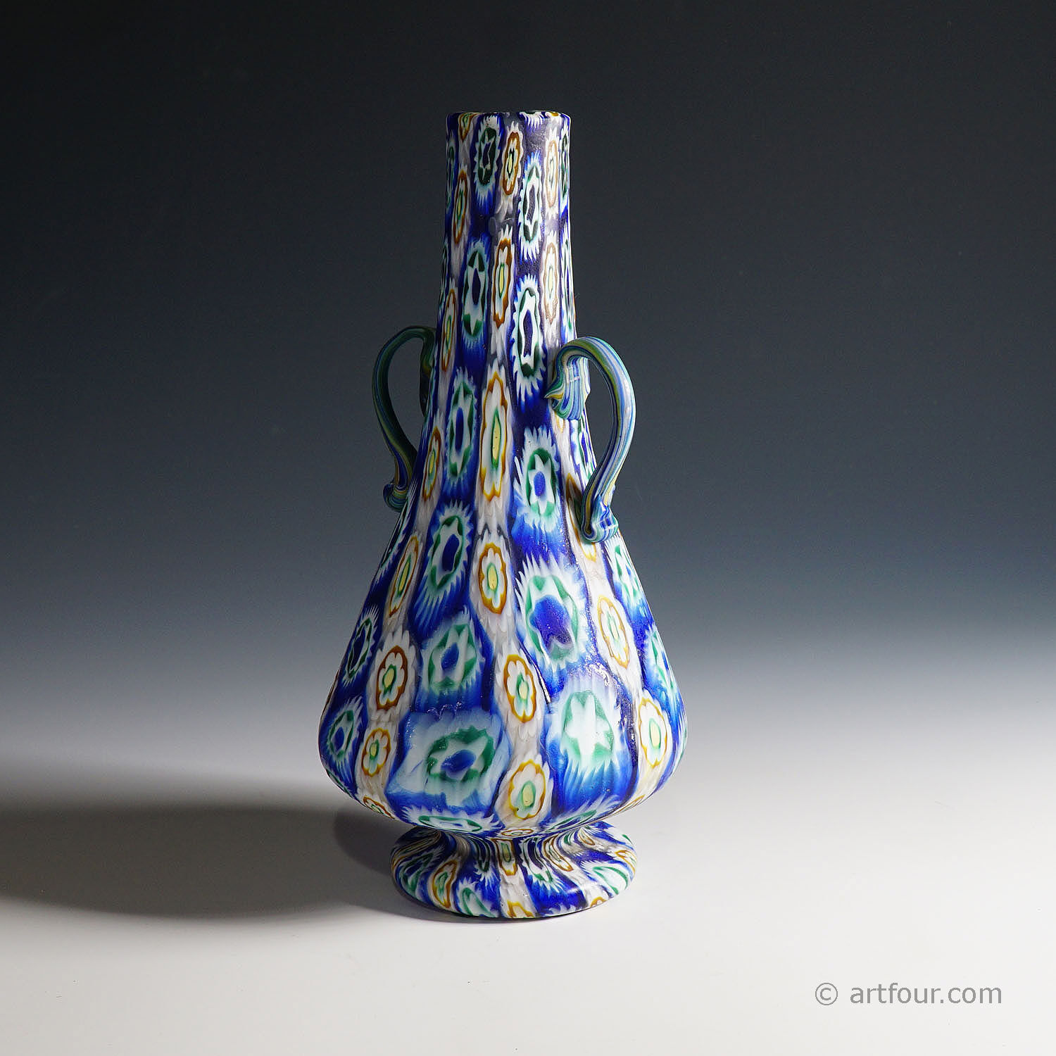 Vase Vetreria Fratelli Toso Millefiori Murrine, Murano early 20th century