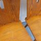 Set of 4 vintage brutalist wooden chairs from the 60s
