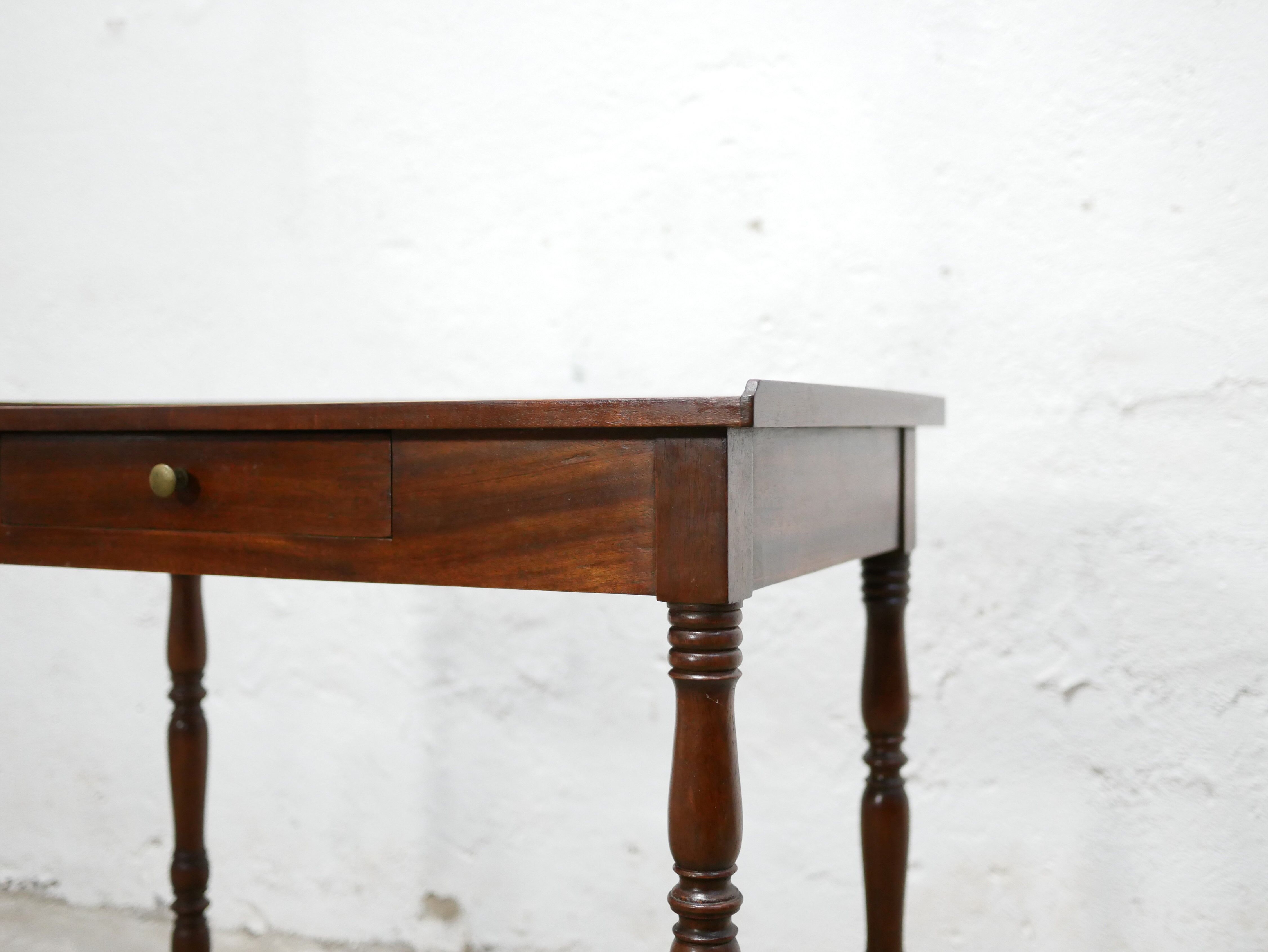 Vintage wooden desk side table