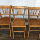 Series of 8 wooden chairs bistro brasserie Lutherma