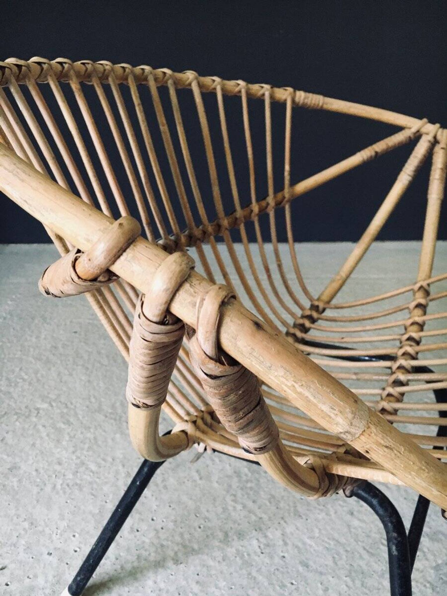 Mid-Century Modern Bamboo Lounge Chair, France, 1950s