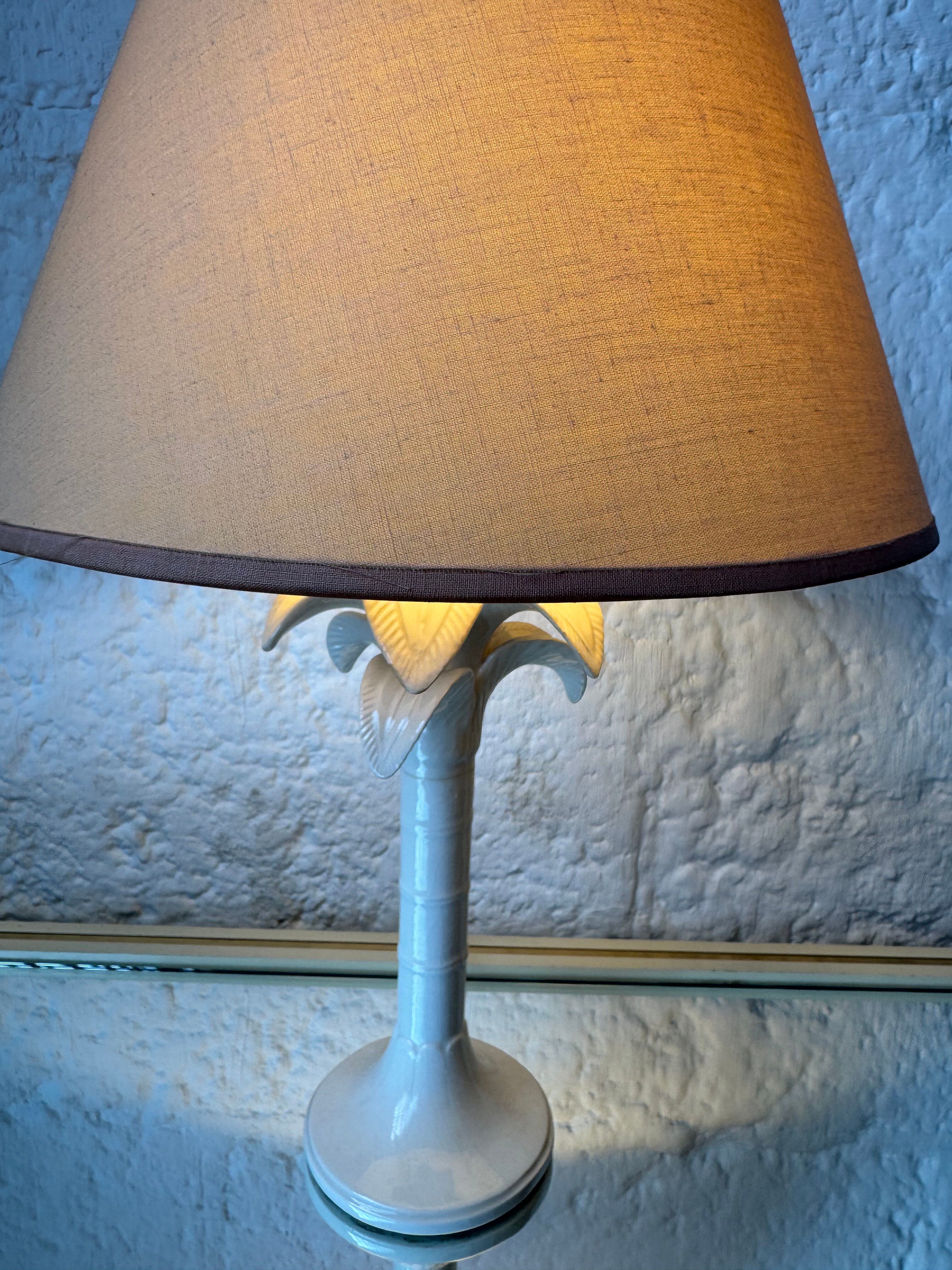 Ceramic palm tree lamp Tommaso Barbi 1960s