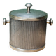 Silver-plated metal ice bucket, vintage 1970s.