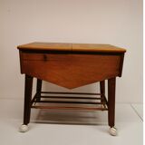Roll table with storage, Danish design from the 60s