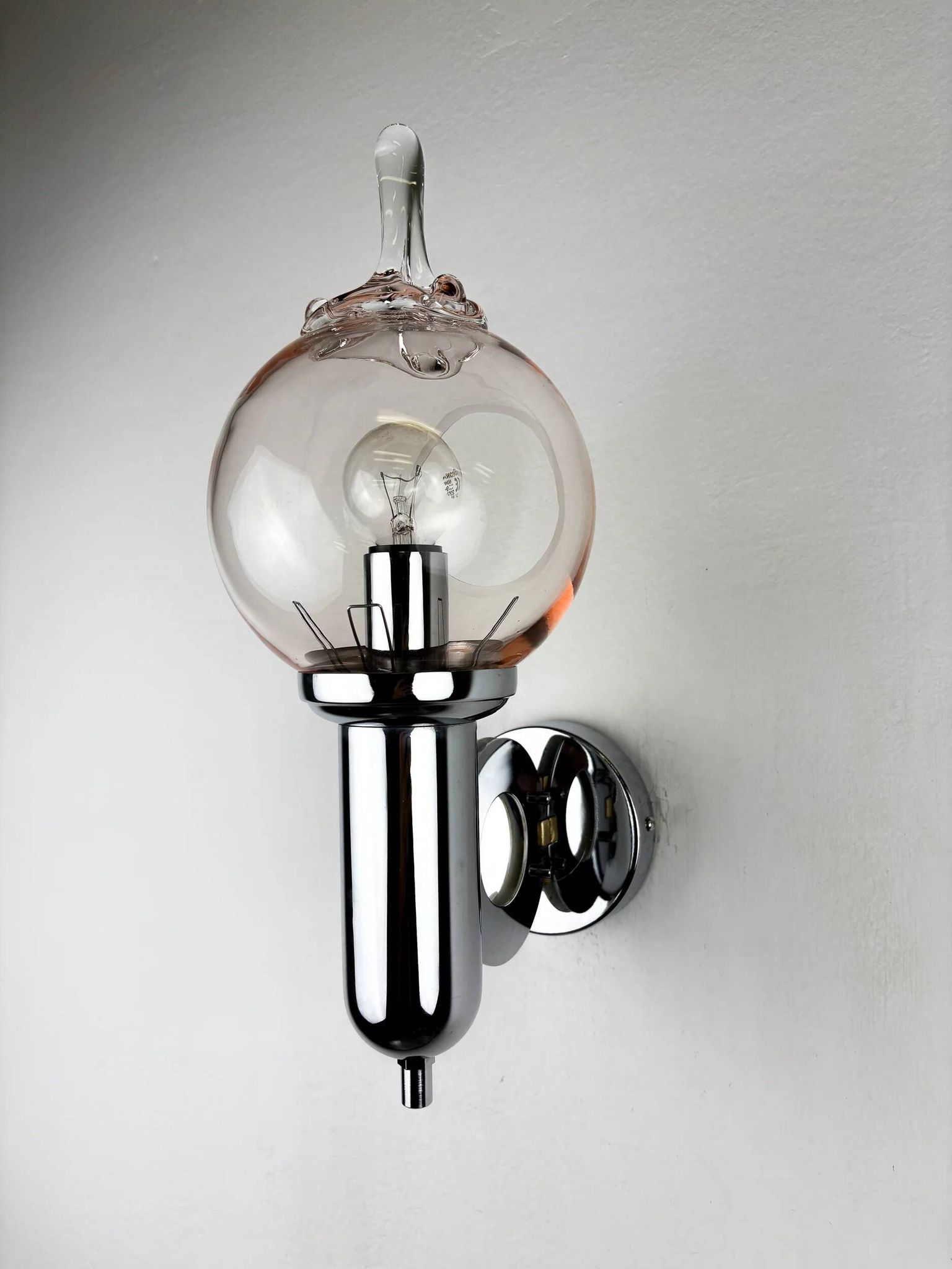 Toni Zuccheri drop shaped wall sconce, Murano glass, Italy 1970s