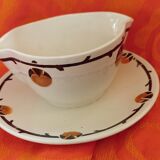 Art deco gravy boat by Fenal Badonviller model Barcarolle