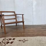 Danish armchair / Scandinavian design / Retro jungle pattern