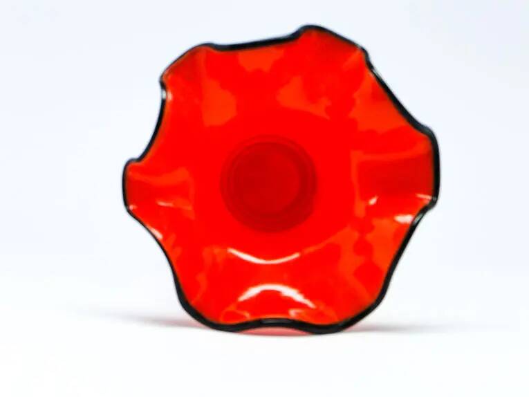 Tango vase, Art Deco, glass, Kralik, Czechoslovakia, 1930s