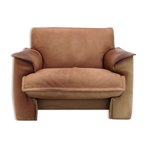 Fauteuil vintage salon en cuir