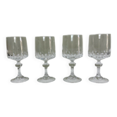 4 crystal glasses