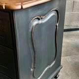 18th century patinated bombé commode