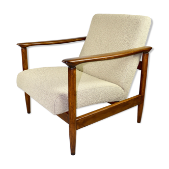Beige Boucle GFM-142 Chair by Edmund Homa, 1970s