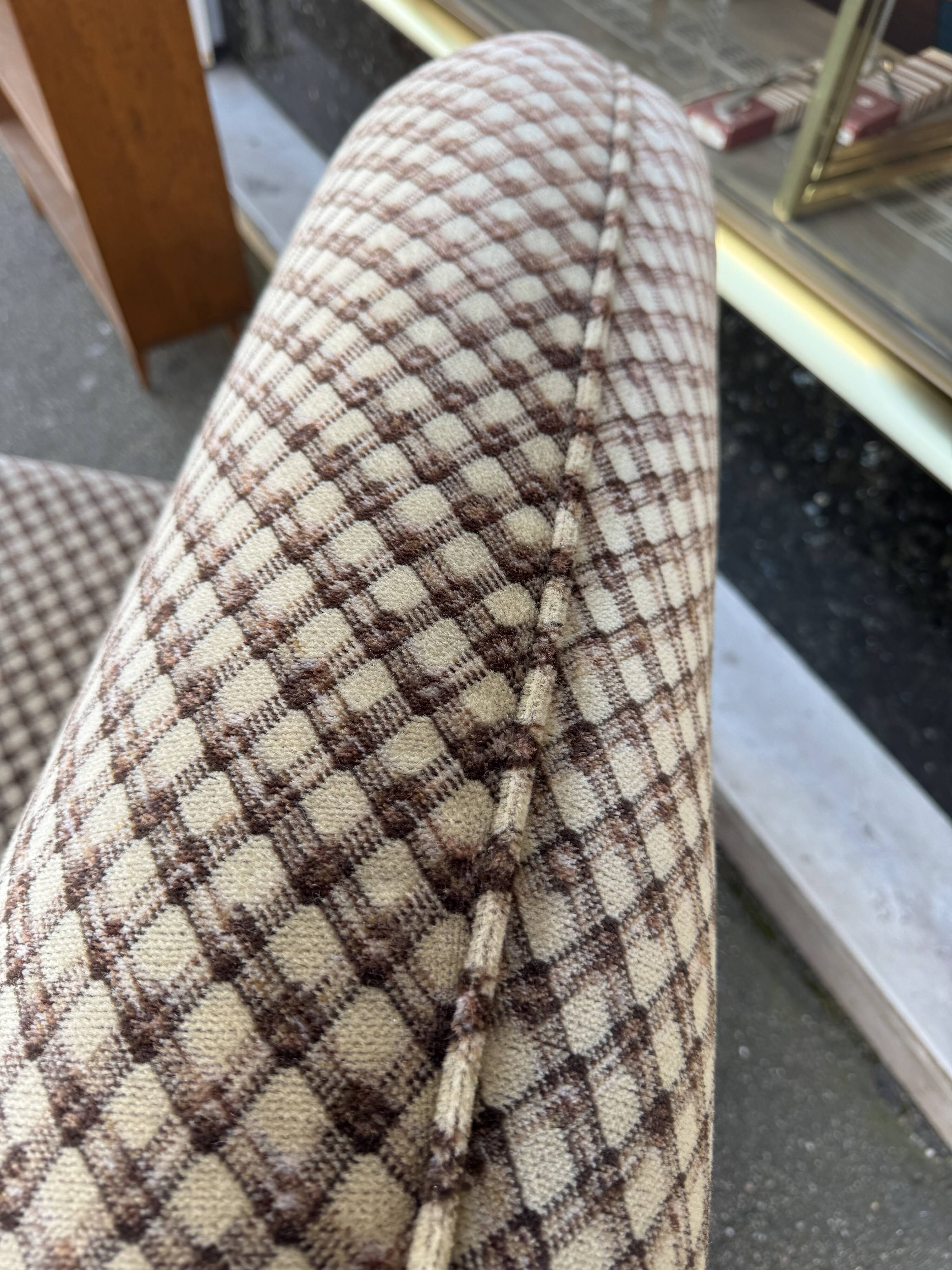 Vintage 70s geometric patterned armchair