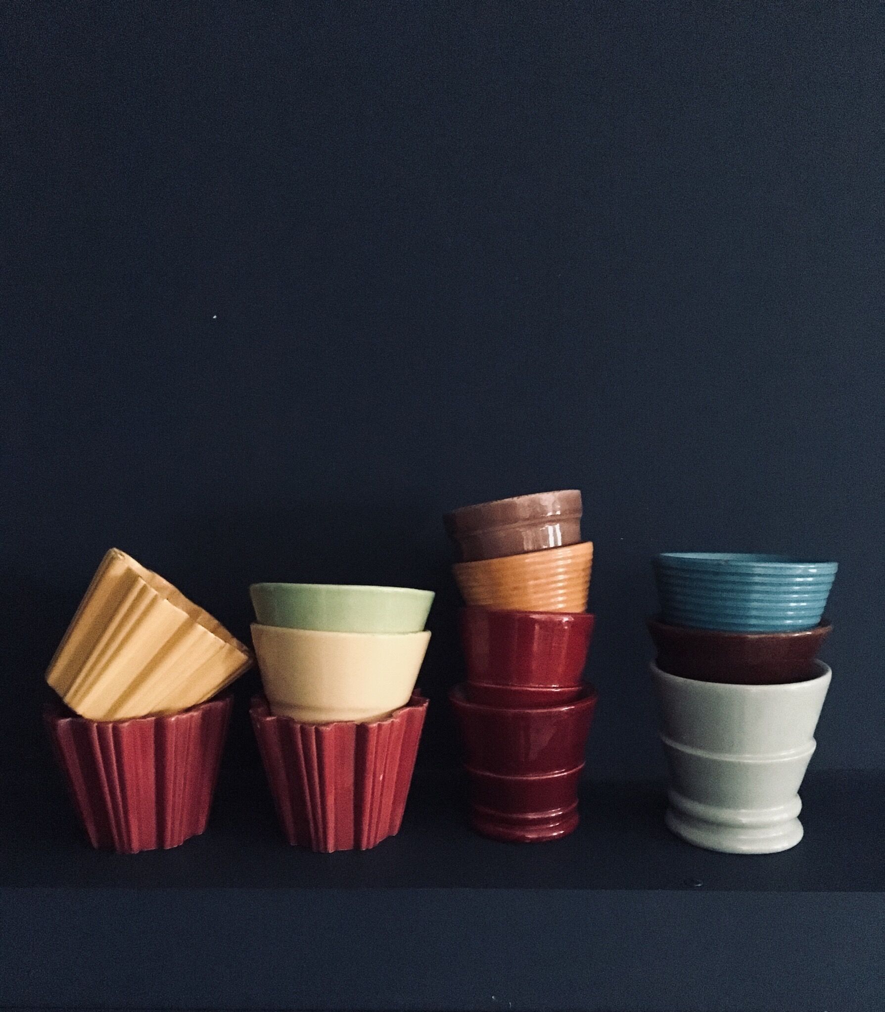 60s varnished terracotta pot