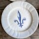 Set of 5 antique Gien plates – Fleur de Lys pattern – Ironstone