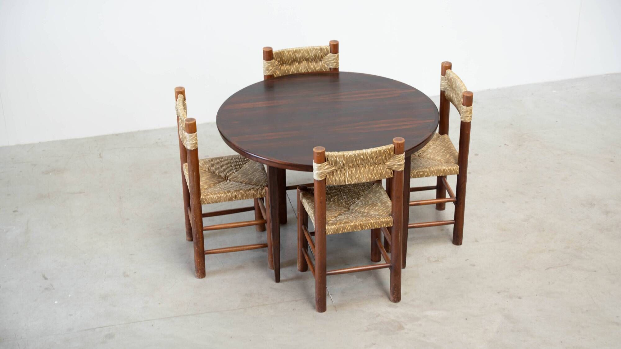 Scandinavian rosewood round dining table