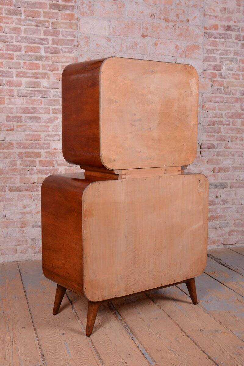 Czech Art Deco Sideboard in Walnut attributed to J. Halabala for Up Zavody, 1940s