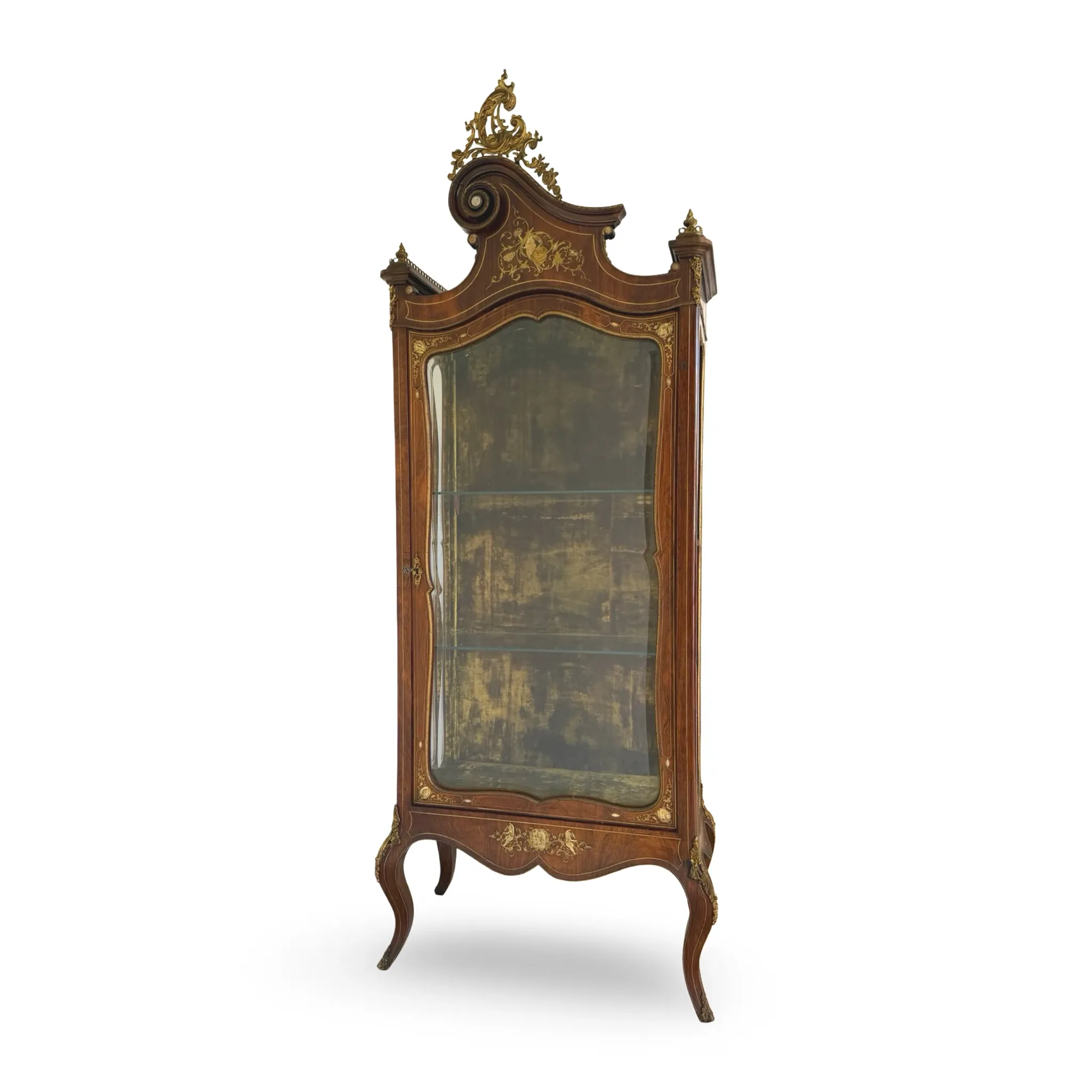 Elegant antique display cabinet, dating to 19th century