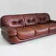 Vintage Sapporo Italian leather sofa Mobil Girgi 1970s