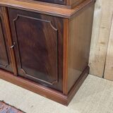 English two-piece mahogany bookcase, made in the 1970s