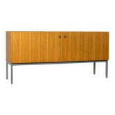 Vintage low sideboard 1970s with metal base