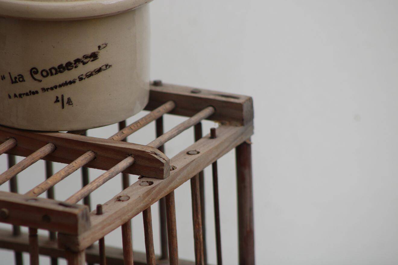 Wooden bird cage