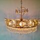 Crystal brass chandelier with 7 levels, attributed to Palwa, 1970s.