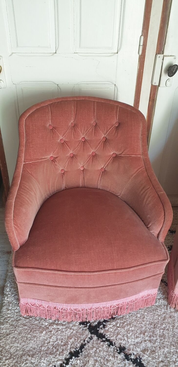 Pair of toad armchairs