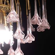 Meryl Streep, Pink Murano pendant Flowers Chandelier, 1970s