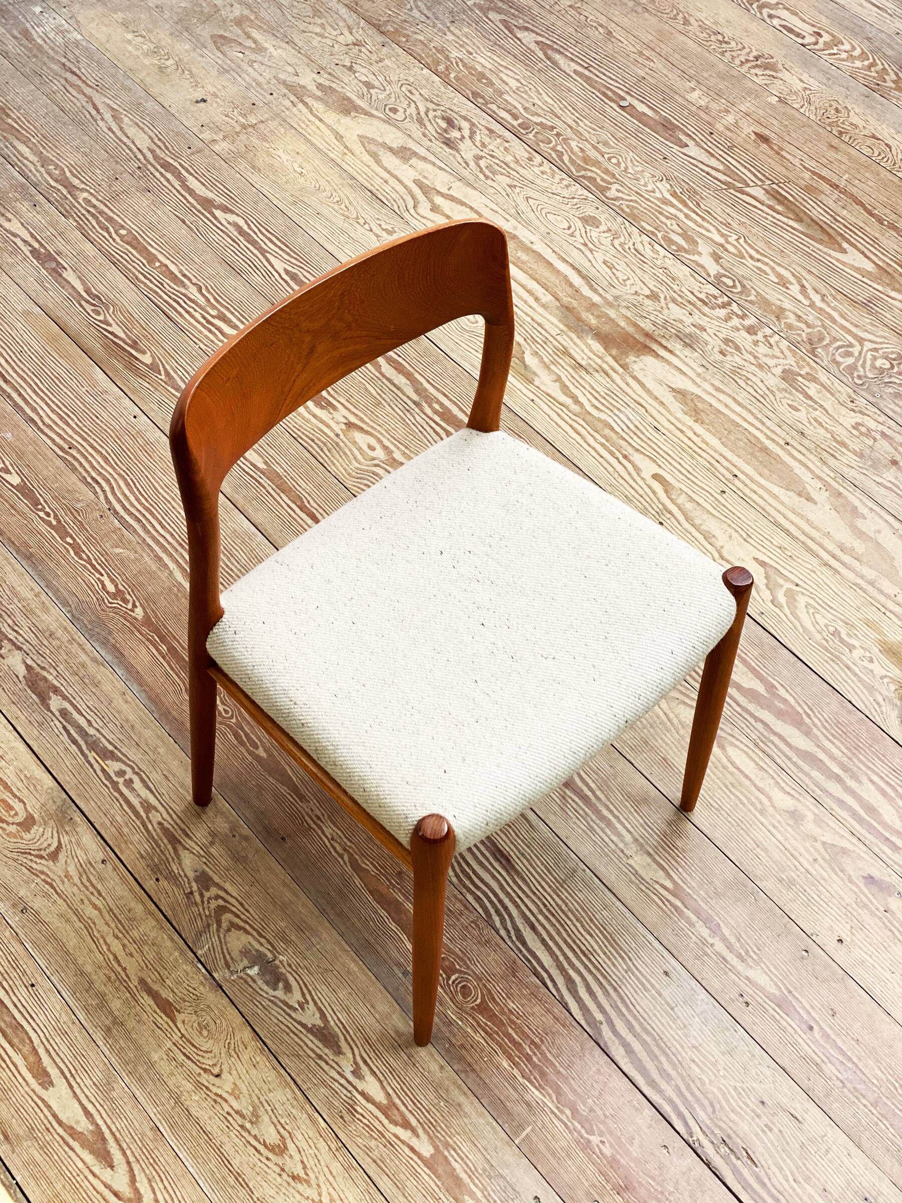 Mid century teak dining chair by Niels O. Møller for J.L. Moller, Model 75,Denmark, 1950s