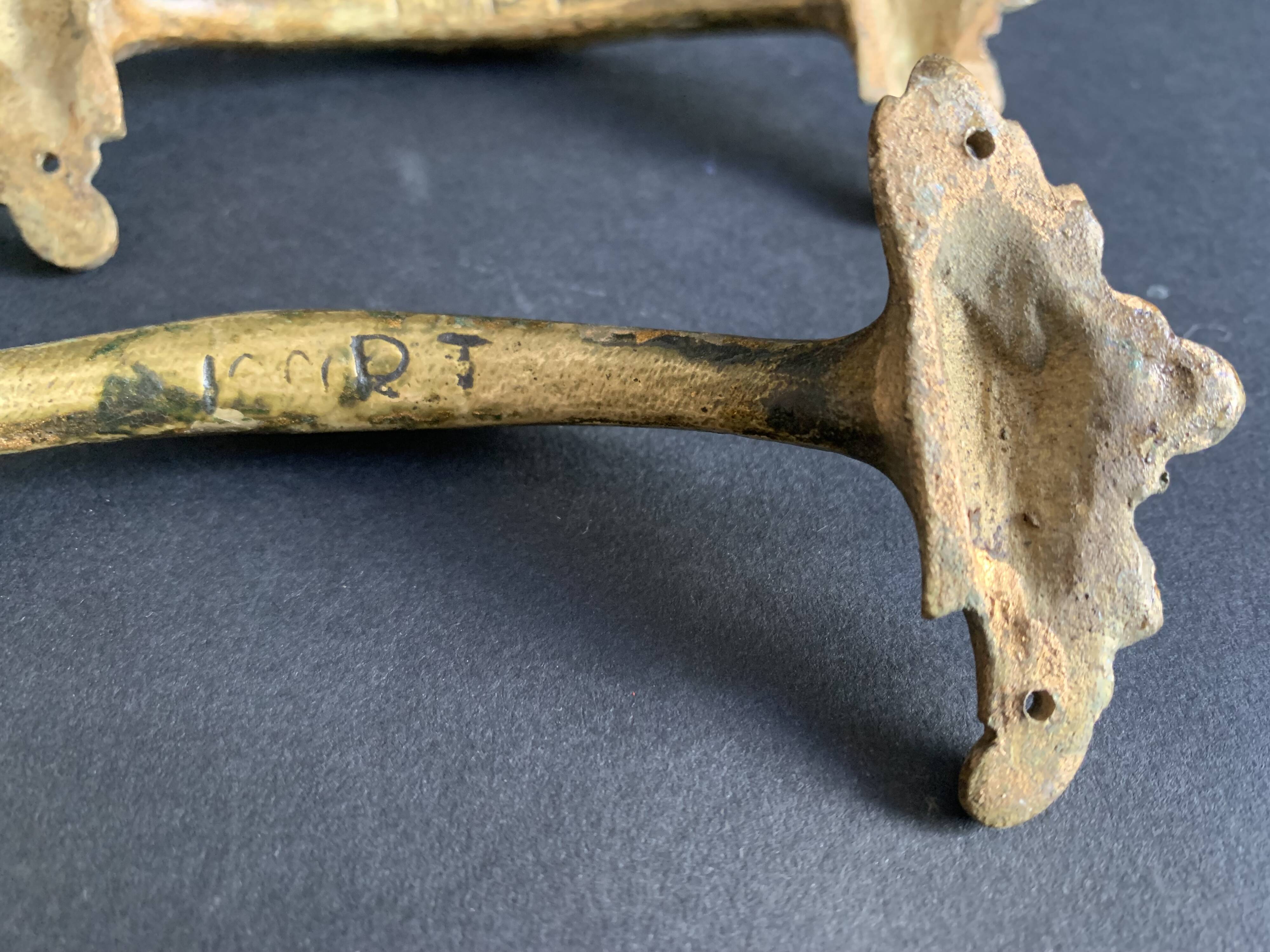 Antique Art Nouveau bronze furniture handle, 1900