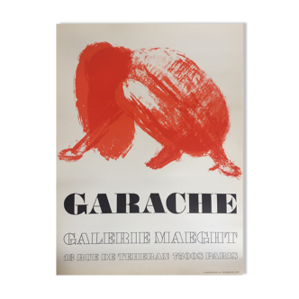 Claude Garache galerie maeght, 1975. poster made in original lithograph