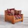 Fauteuil lounge sculptural en chêne massif années 1940