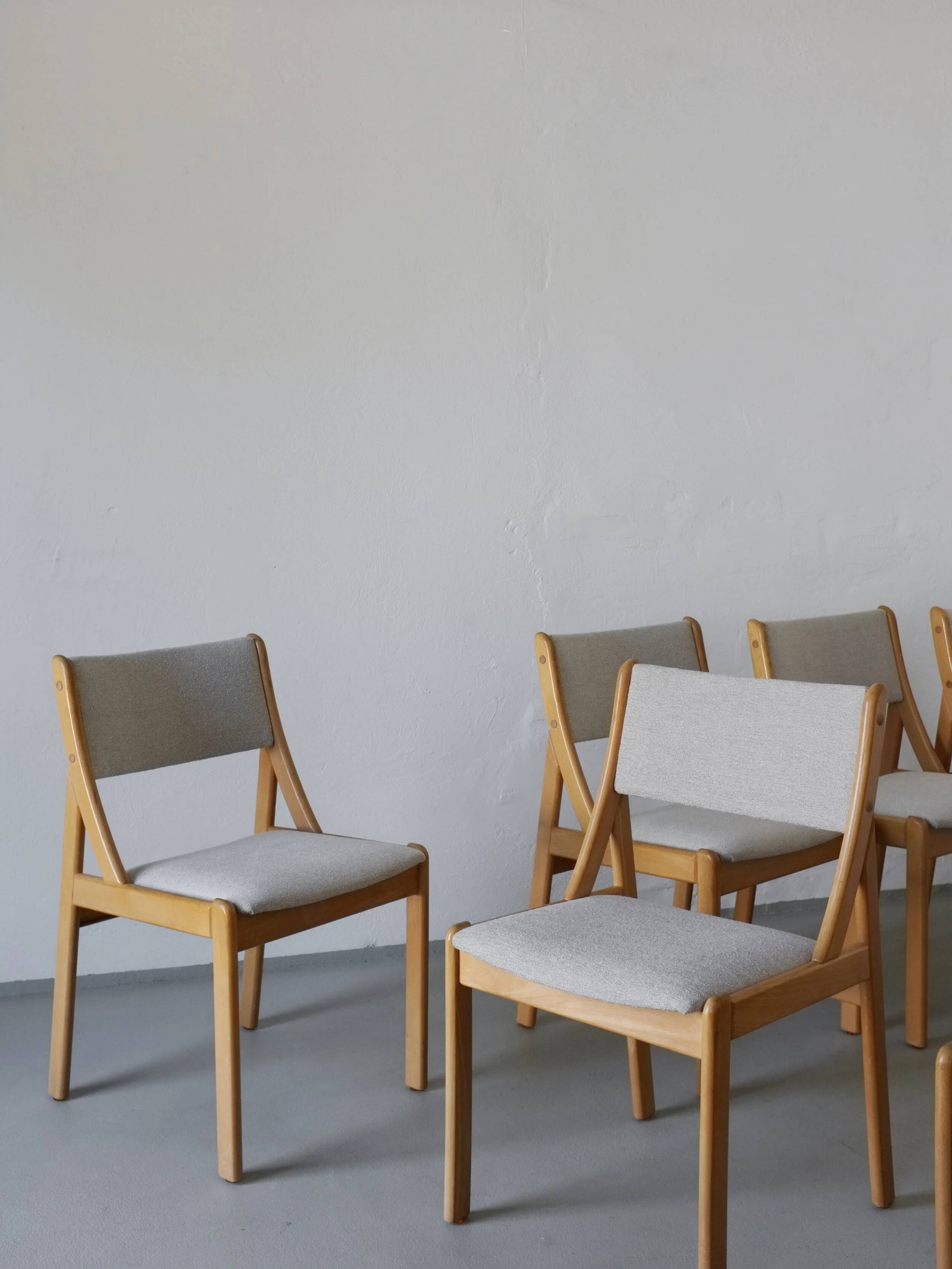 6 beechwood chairs | Thorsø Møbelfabrik | Denmark | 1980s