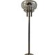 Vintage floor lamp: chrome & glass 'leclaire & schaefer'